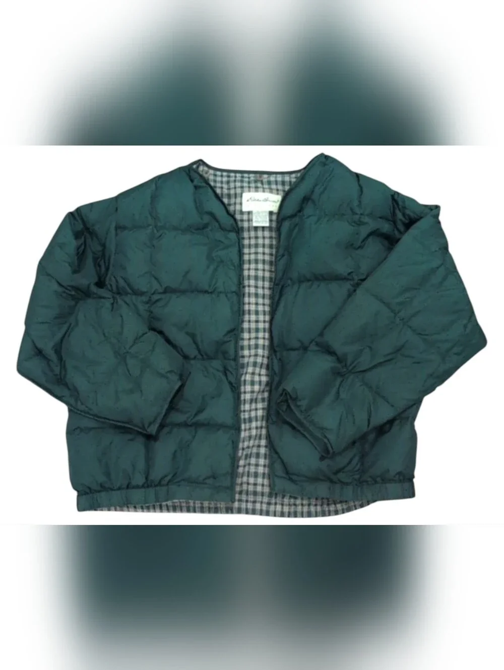 Eddie Bauer Vintage Goose Down Coat Green Large
